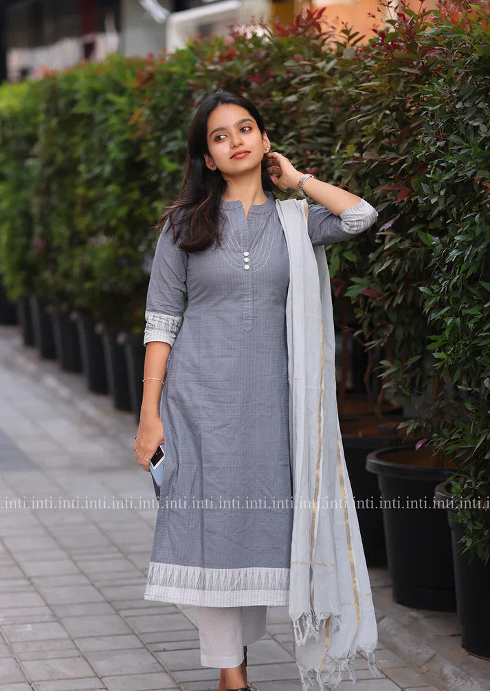 Gridlock Grey Salwar Suit