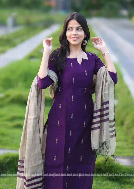 Violet Elegance Salwar Suit